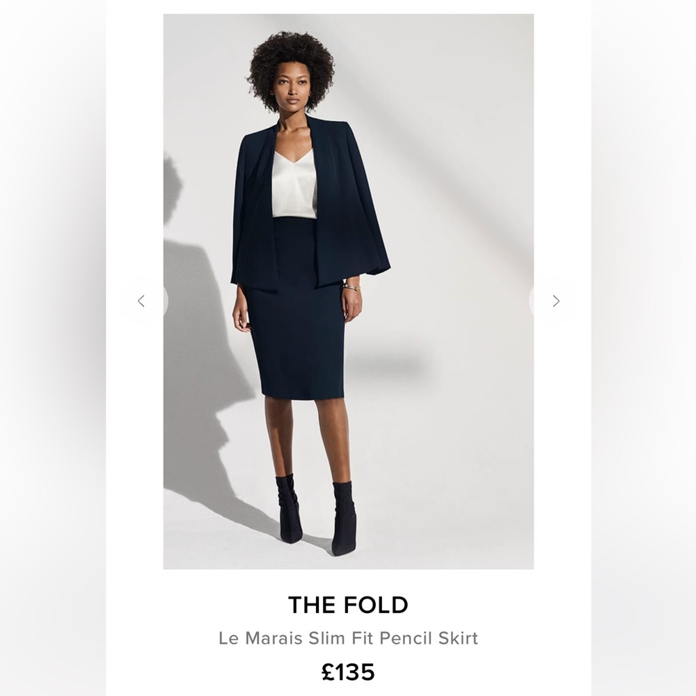 The Fold Le Marais Navy Pencil Skirt new with tags